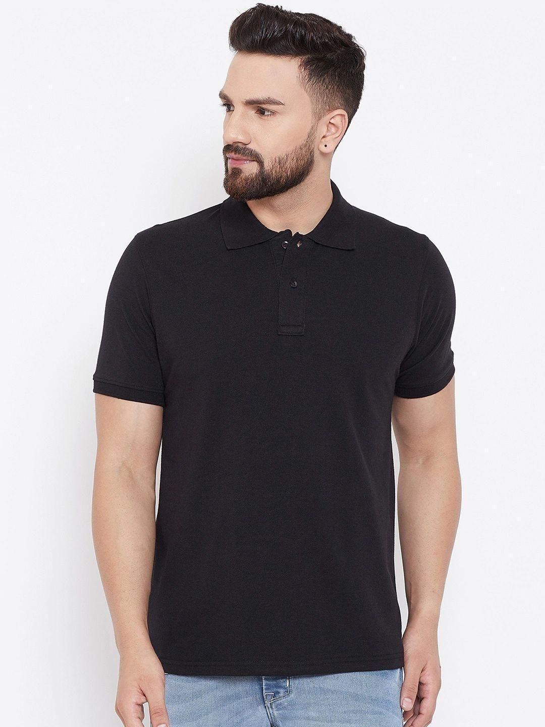 Cotton Blend Solid Half Sleeves Polo T-Shirt