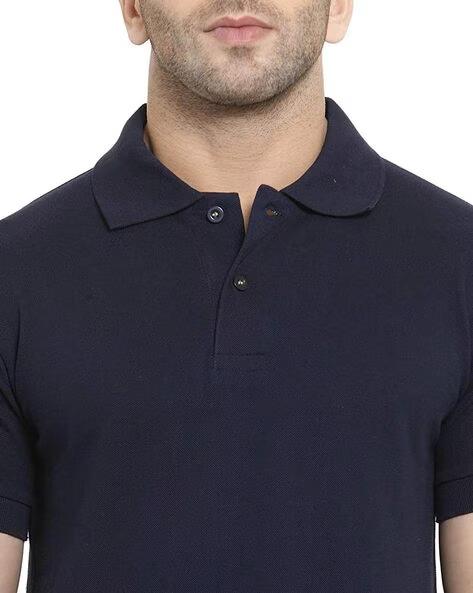 Poly Cotton Solid Half Sleeves Mens Polo T-Shirt